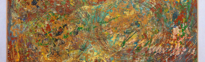 Vibration (50 x 98″ framed) mixed media