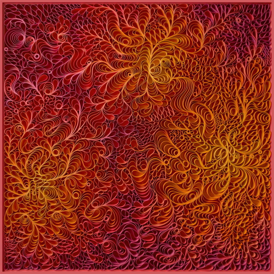 stallman, Original artwork, sculpture, seattle, jason hallman, stephen stum, orange, mid century, fire, warm color, hot pink artwork, art miami