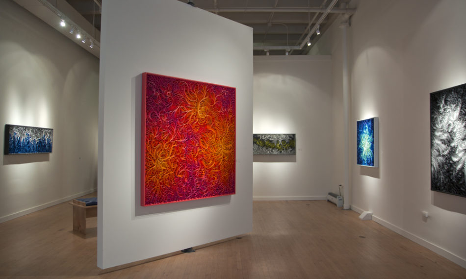 stallman, Original artwork, sculpture, seattle, jason hallman, stephen stum, orange, mid century, fire, warm color, hot pink artwork, art miami